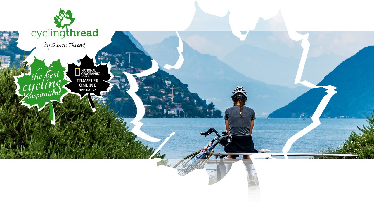 Cyclist above Lago di Lugano