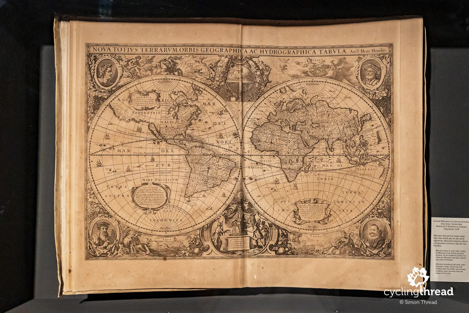Atlas Novus by Mercator and Hondius in Museum Plantin-Moretus