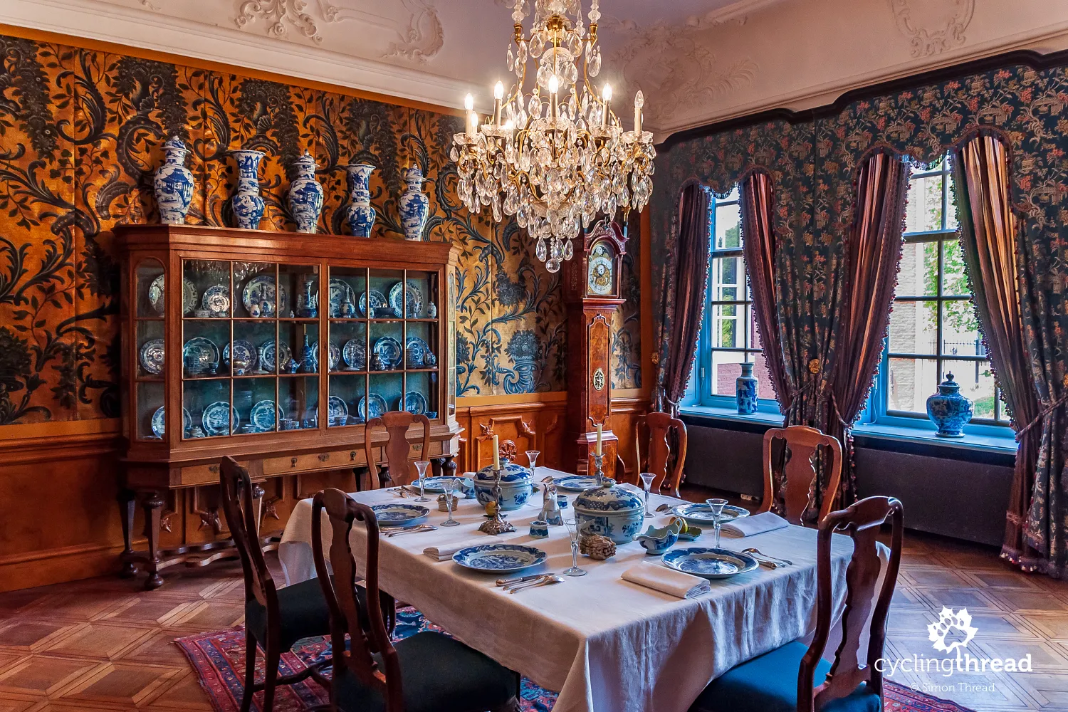 Beautiful Dutch interior in the porcelain museum