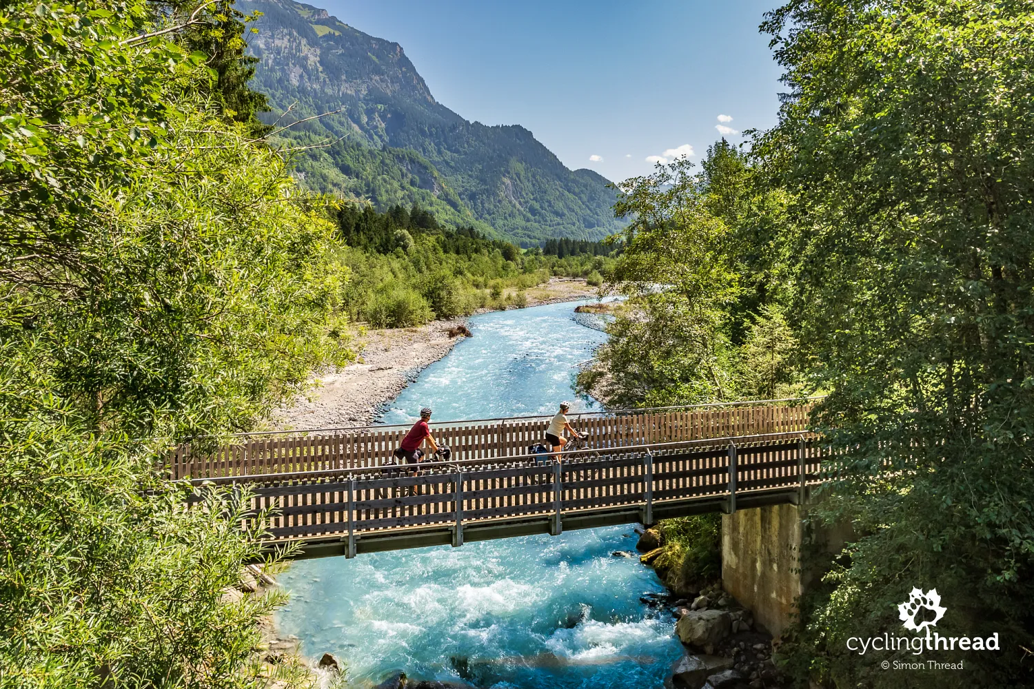 Bicycle bridge in Klostertal Valley