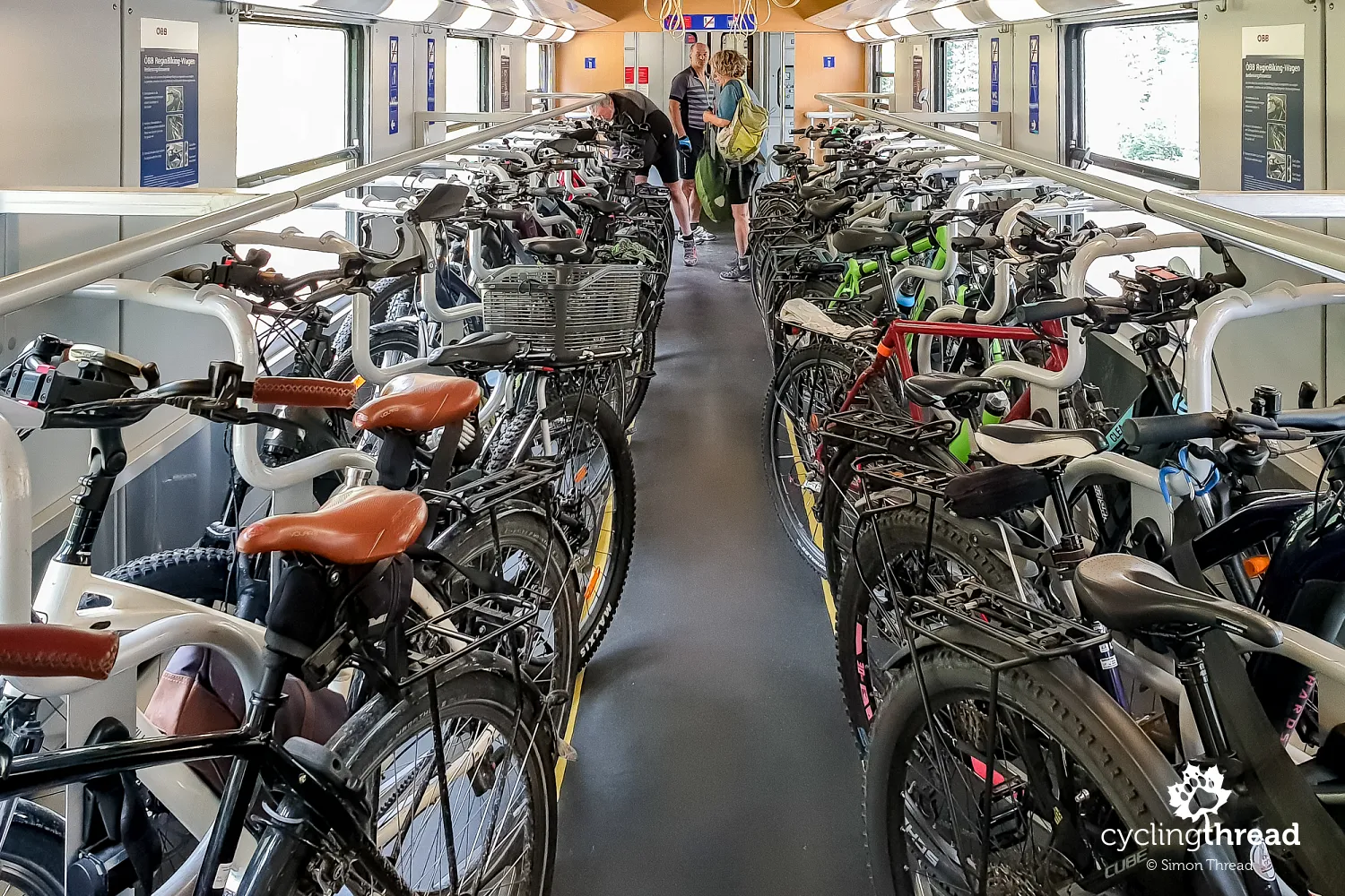 Bicycle carriage in the railway sluice on the Alpe-Adria route