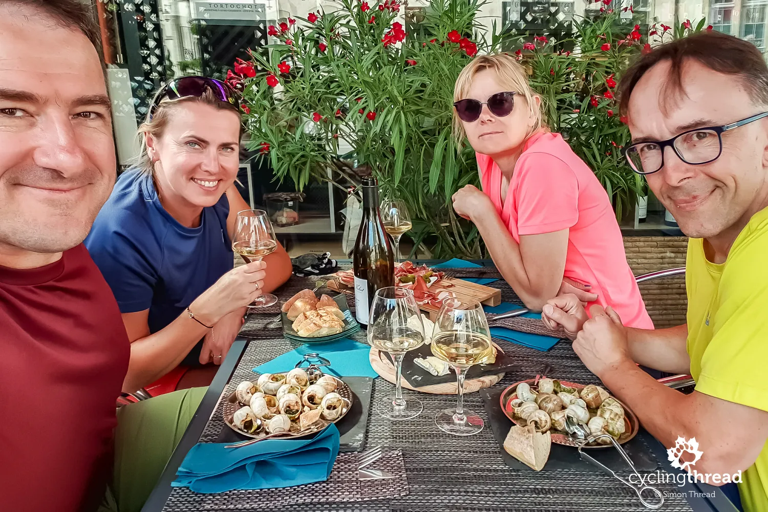 Bicycle, snails and white wine