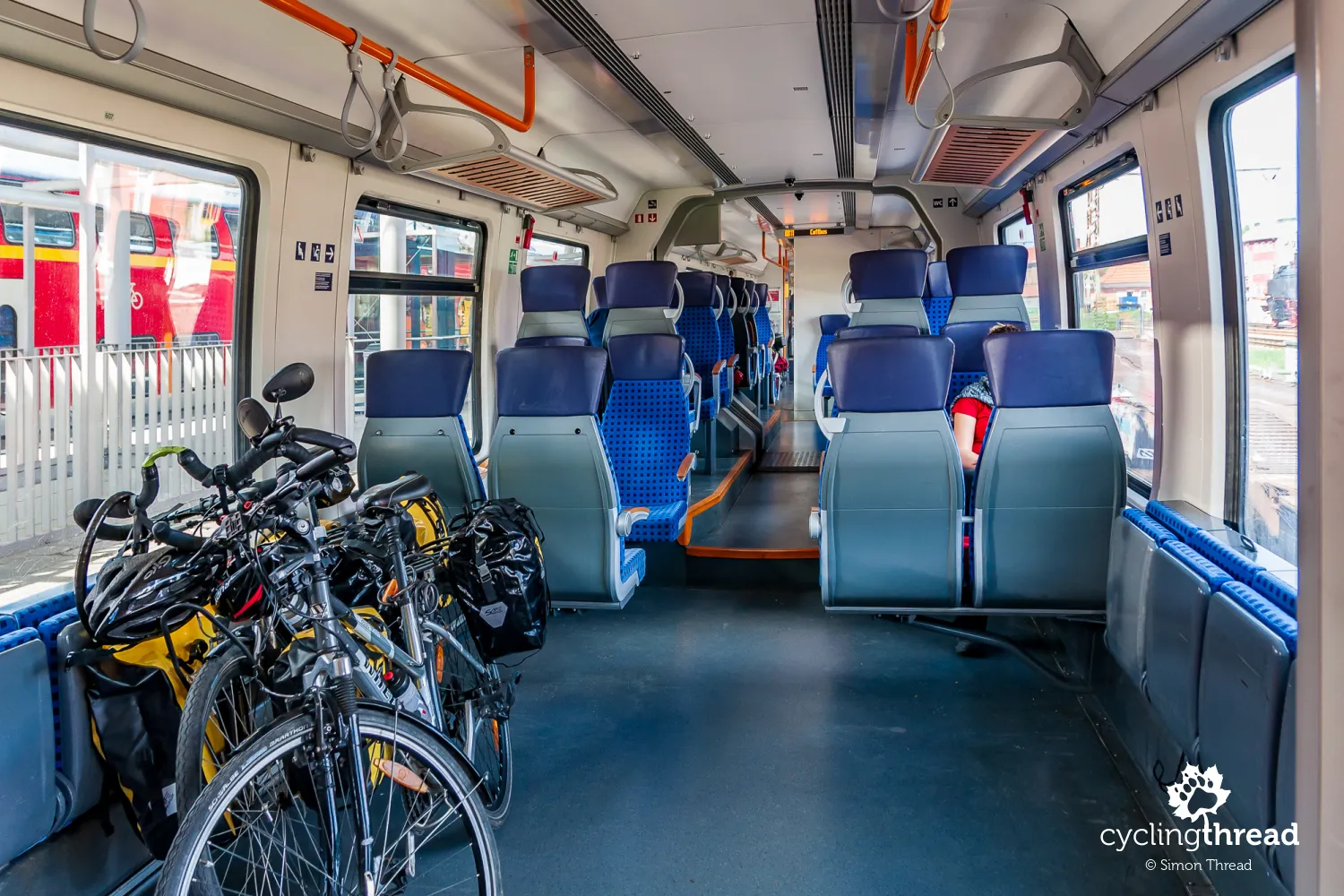 Bicycle space in a Deutsche Bahn train