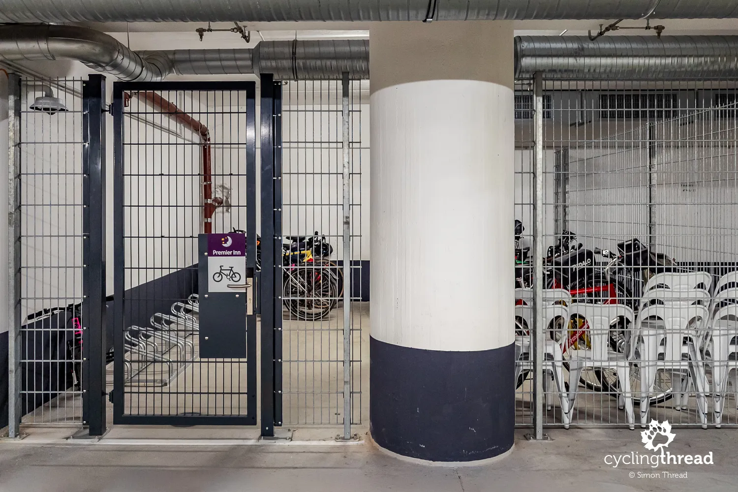 Bicycle storage area at a hotel in Koblenz