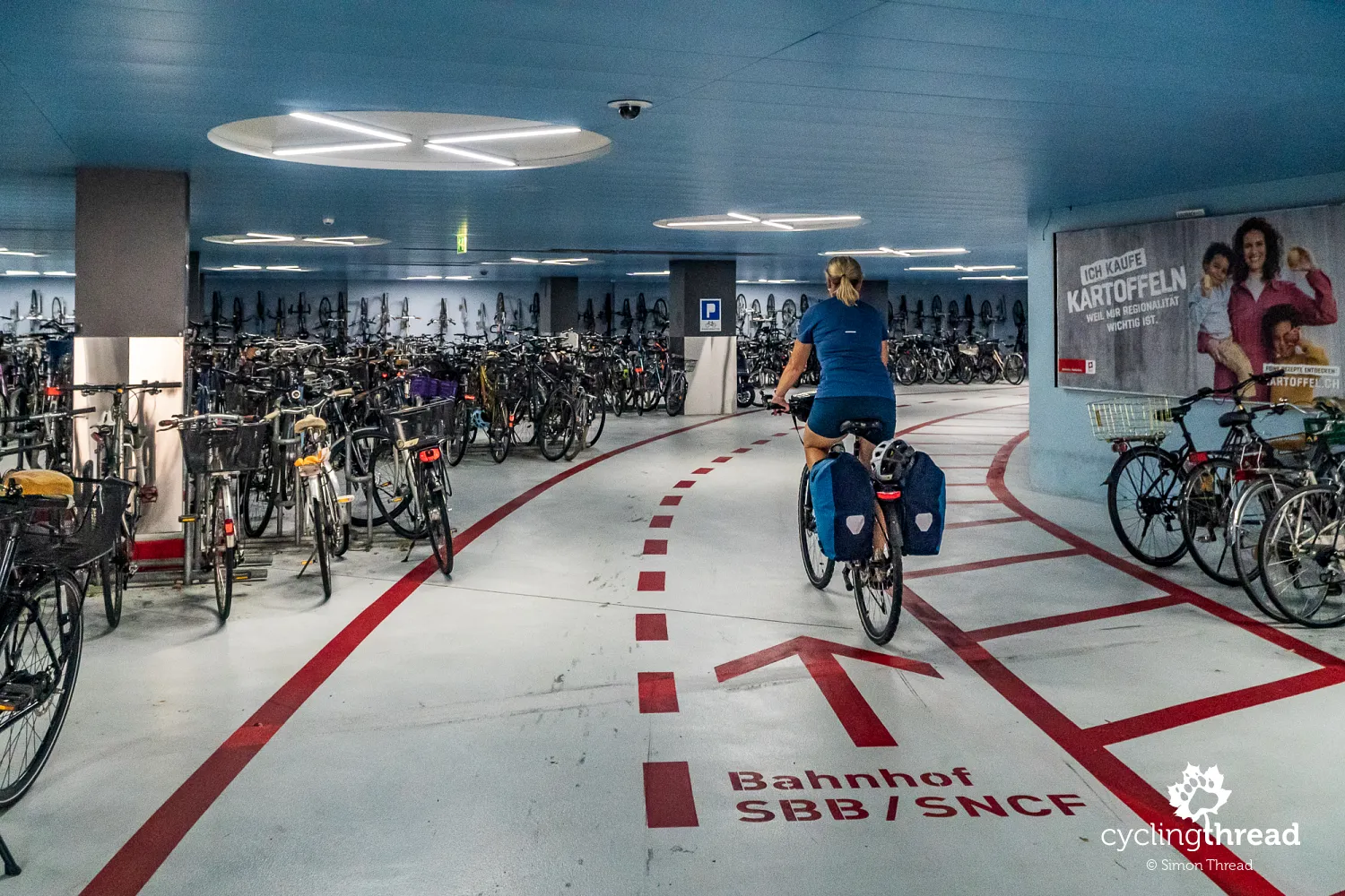 Bike parking at Basel train station