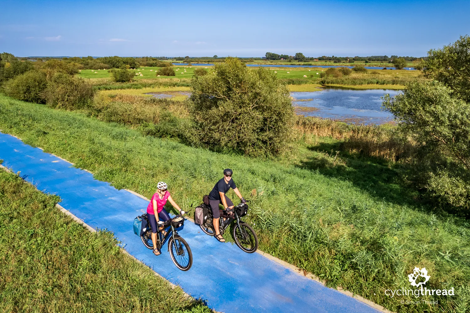 Blue part of the EuroVelo 9 in Poland