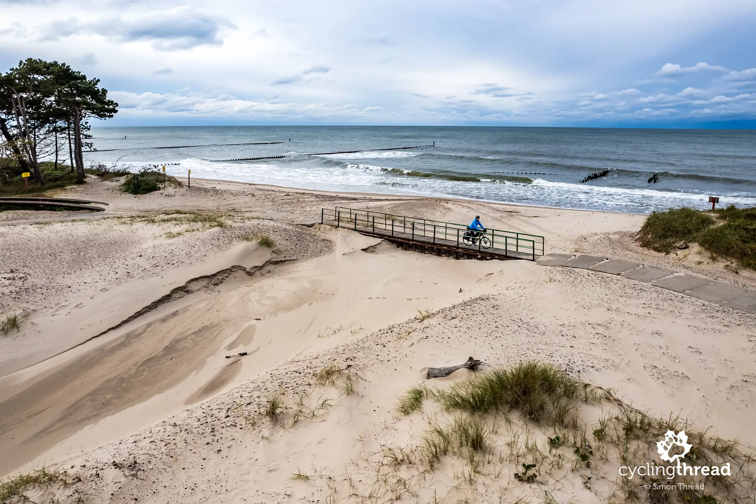 The bridge near the Lake Kopań by the Baltic Sea