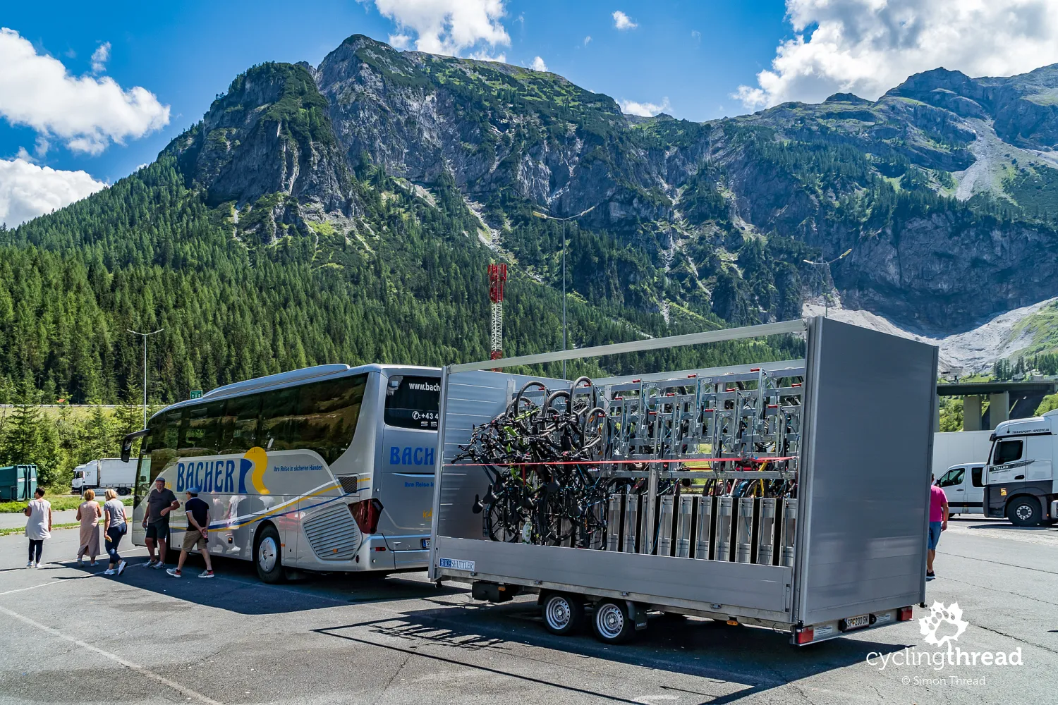 Bus for cyclists Grado-Villach-Salzburg