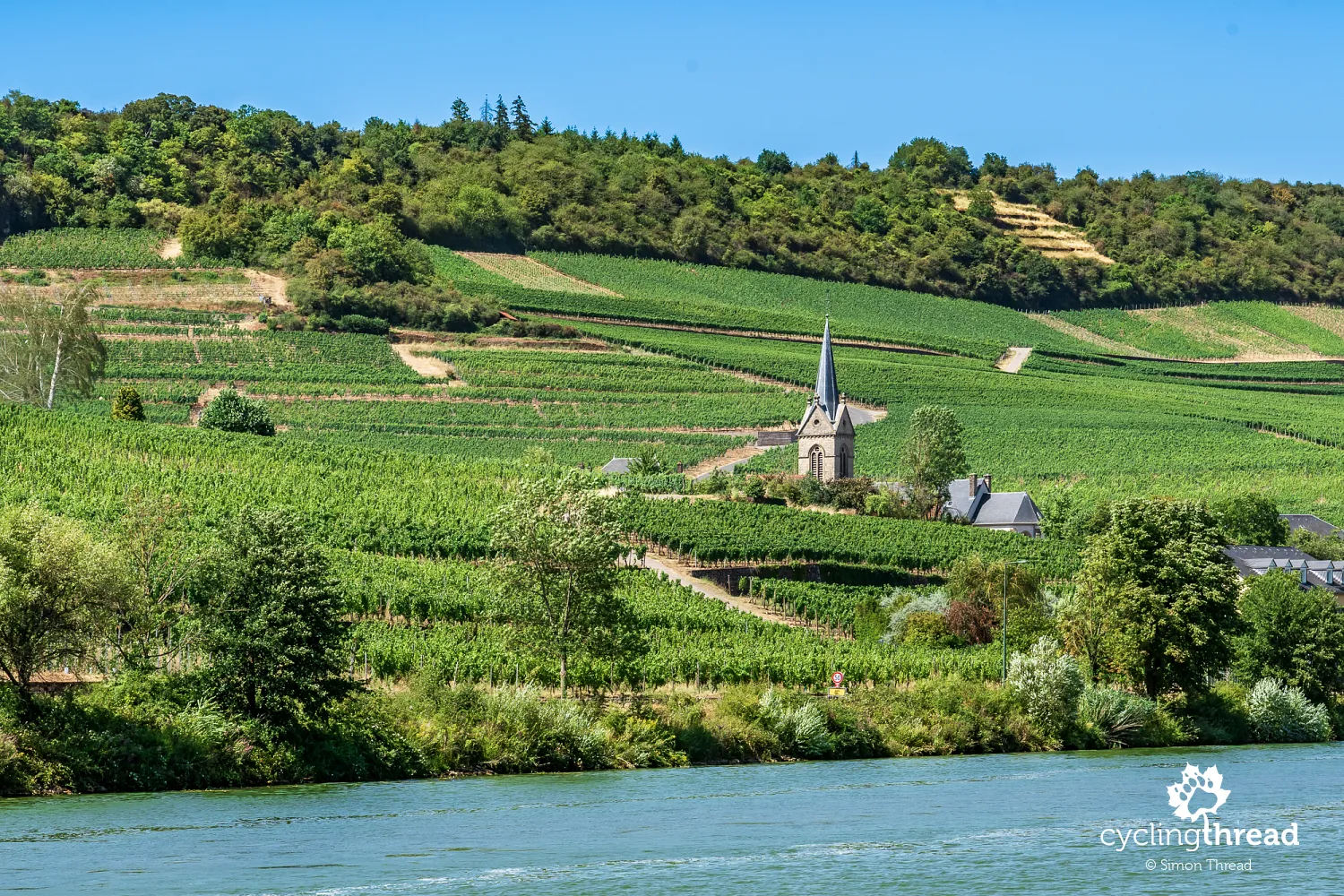 A church on the Luxembourg side of the Moselle