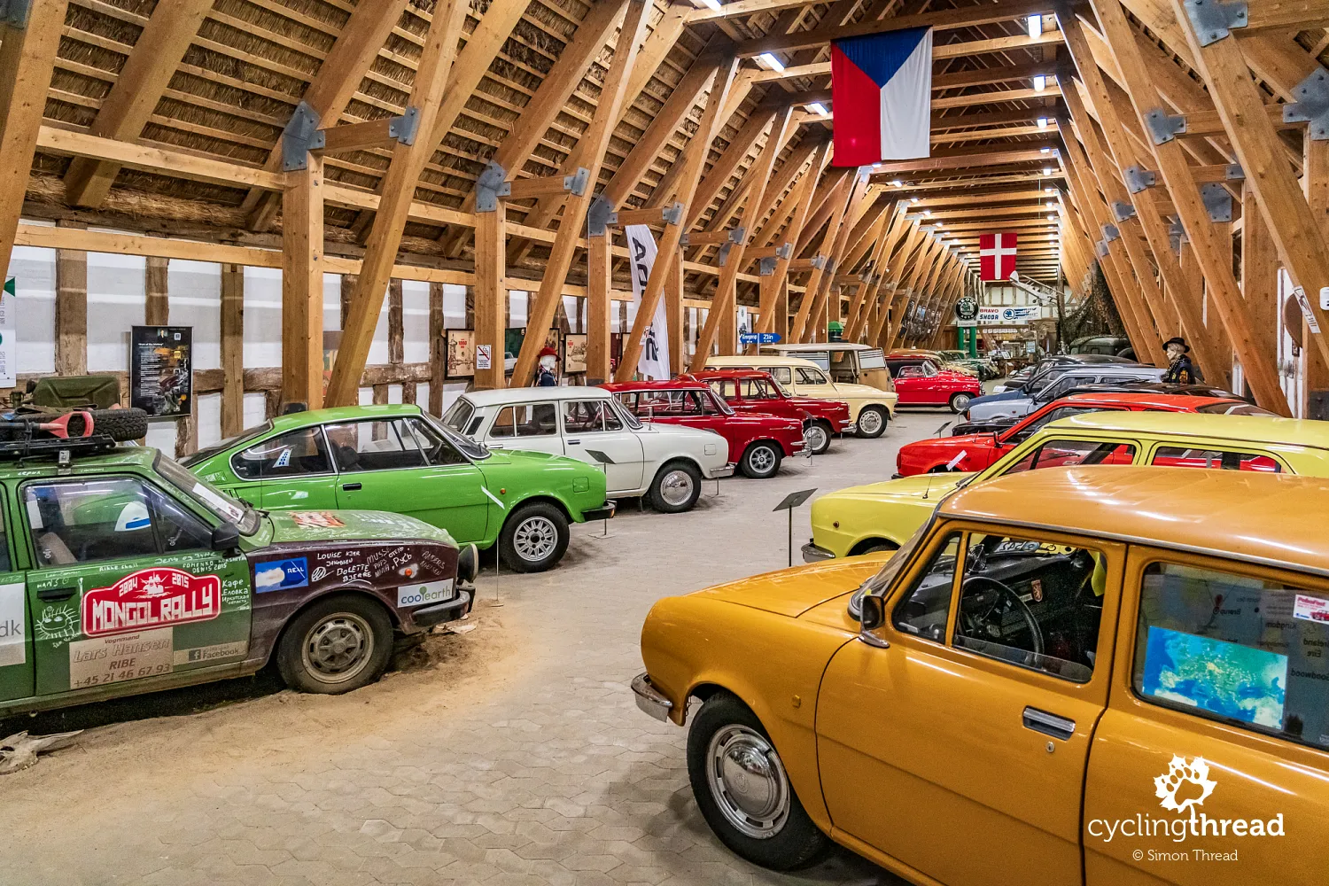 A collection of Škoda cars on Funen