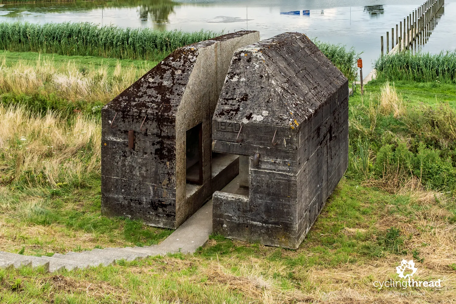Cut-open bunker of the New Dutch Waterline