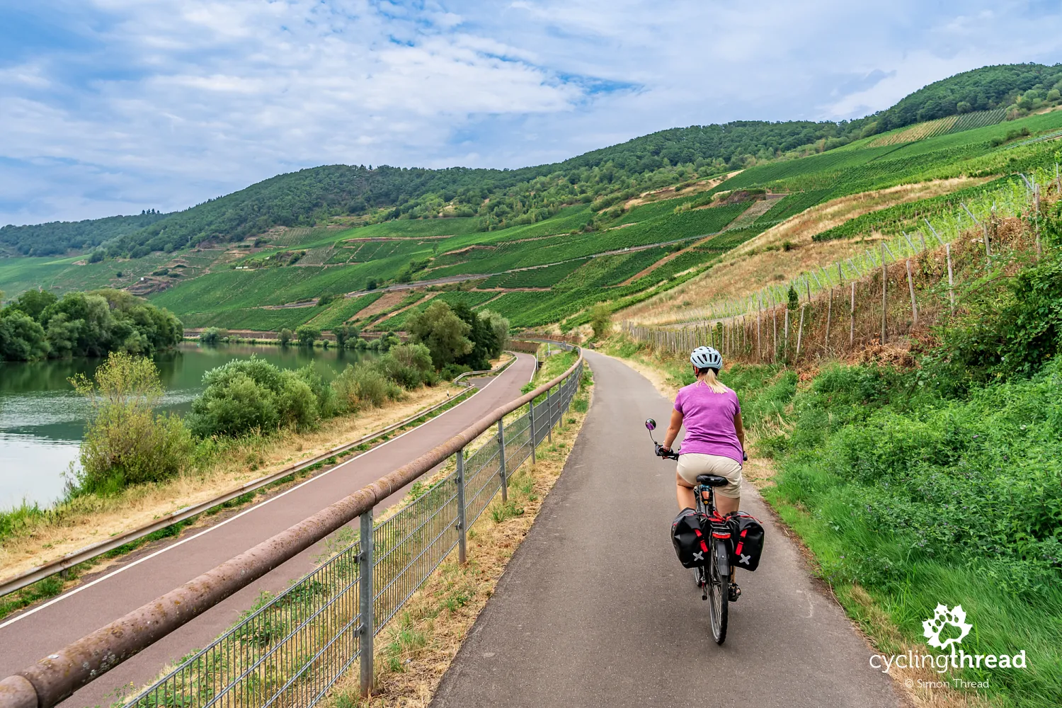 A cycle path along the former Moselbahn railway line