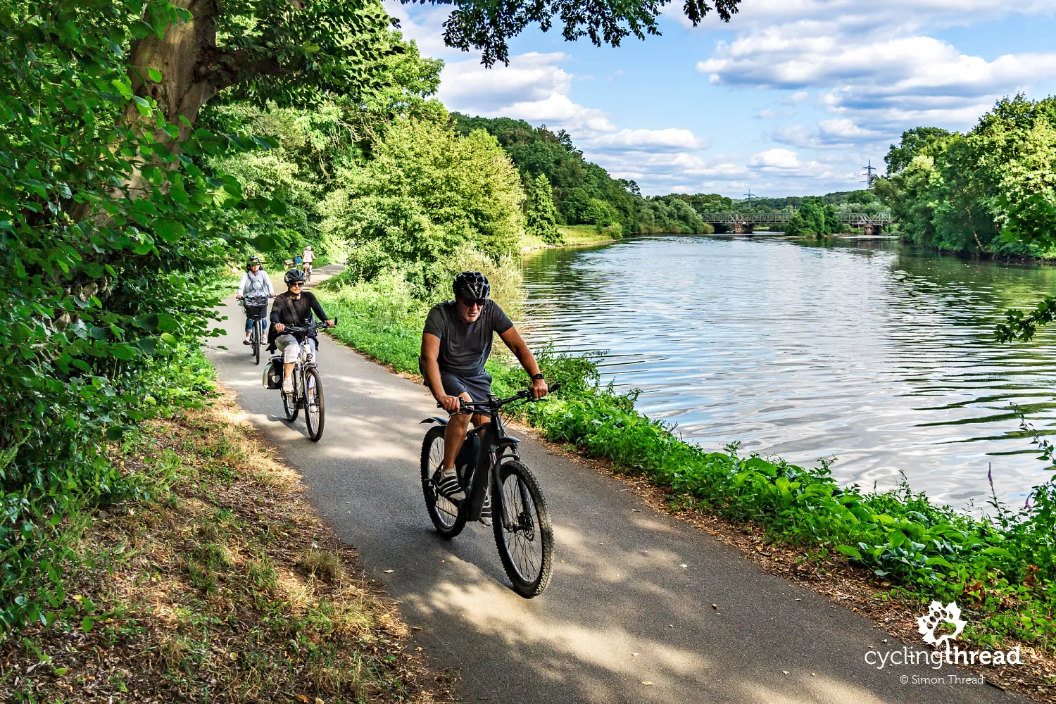 A cycle path along the water