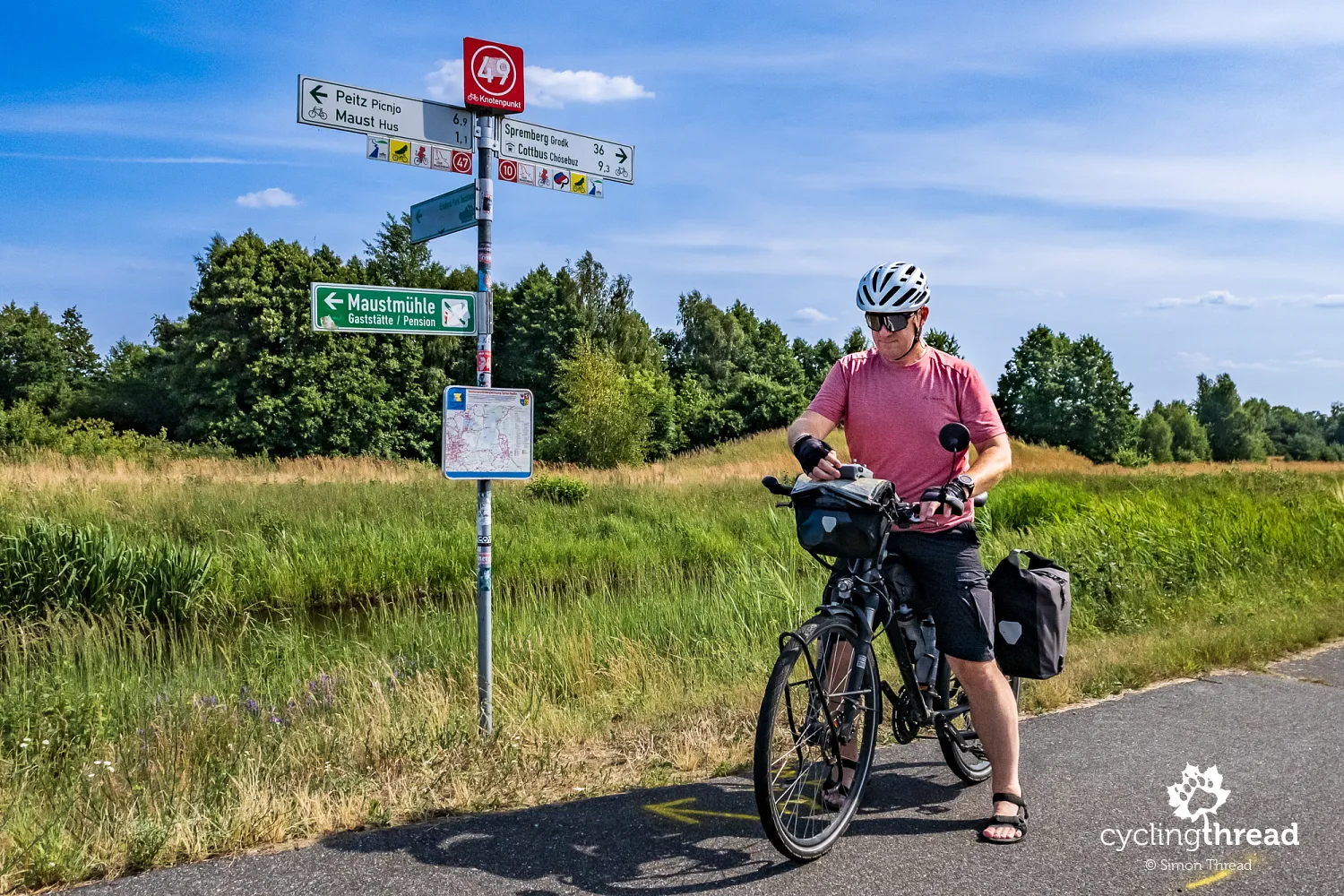 Cycle route signposts in Brandenburg