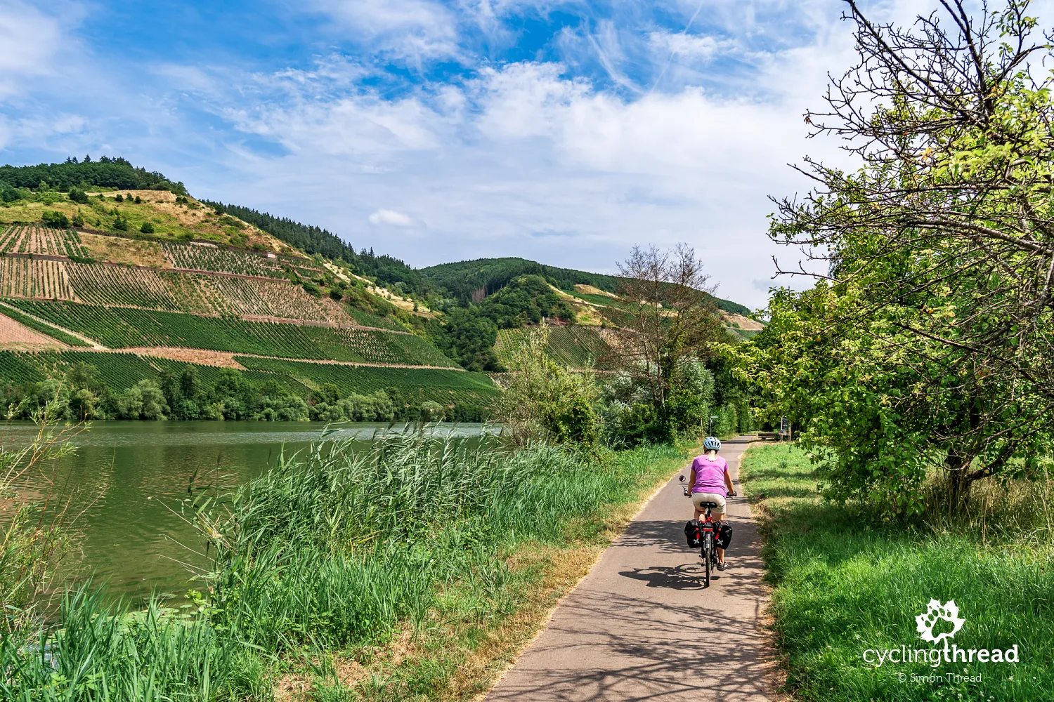 Cycling along the Mosel-Radweg in Germany