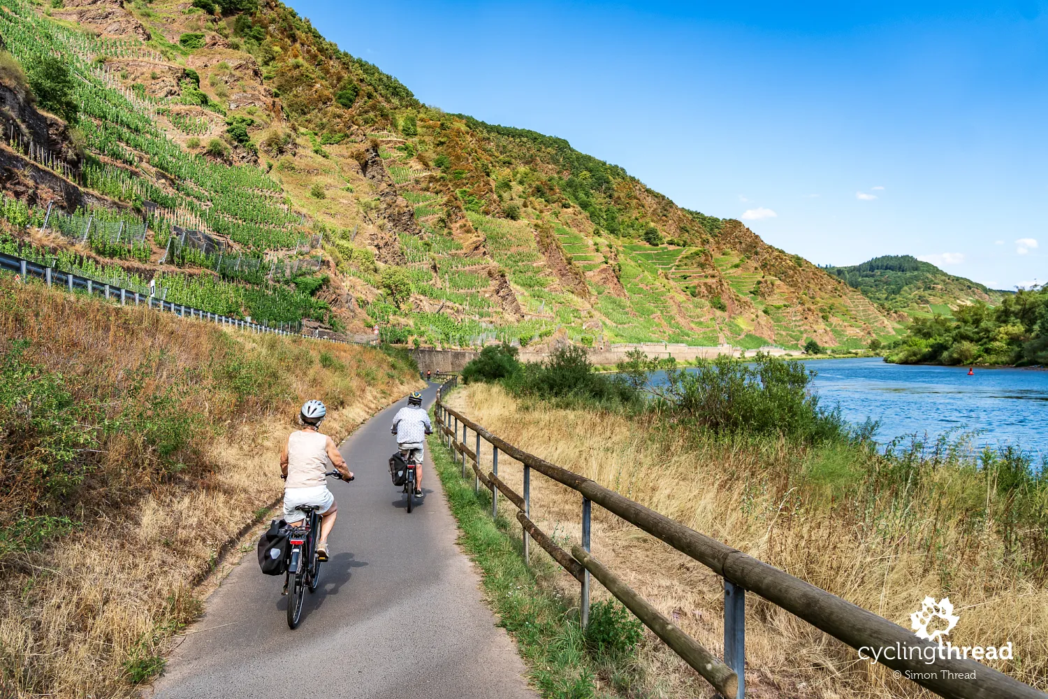 Cycling along the Moselle in Germany