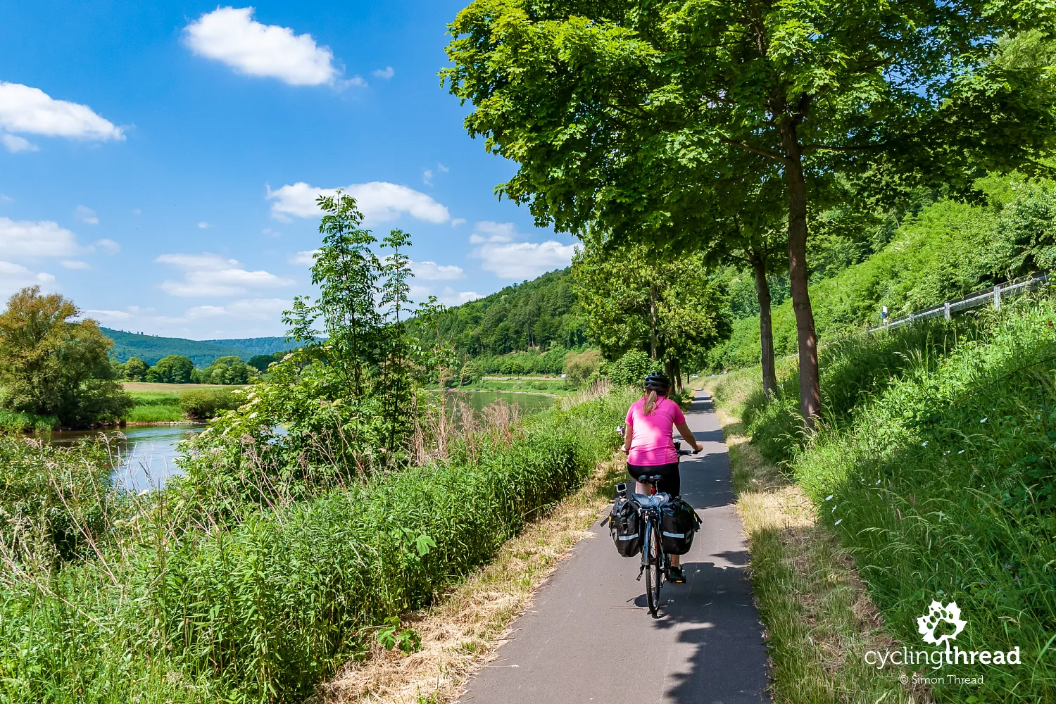 Cycling along the Weser River