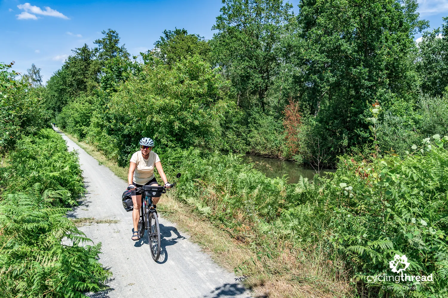 Cycling beside Antwerp's historic anti-tank canal