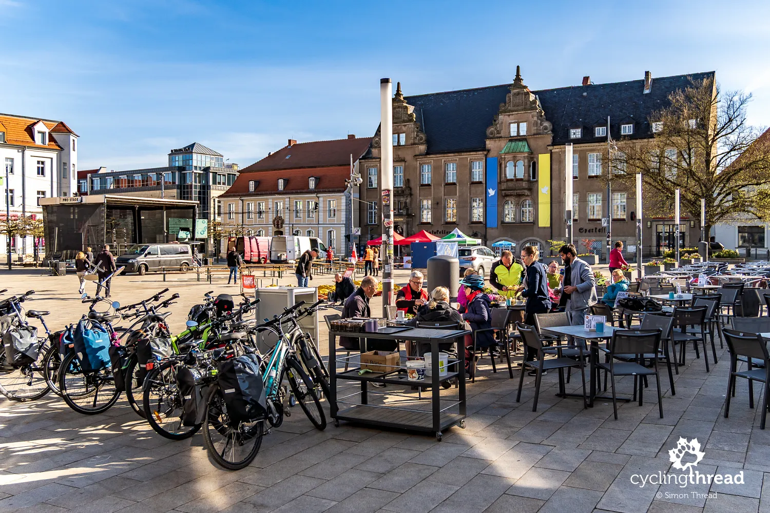 Cycling breakfast in Eberswalde