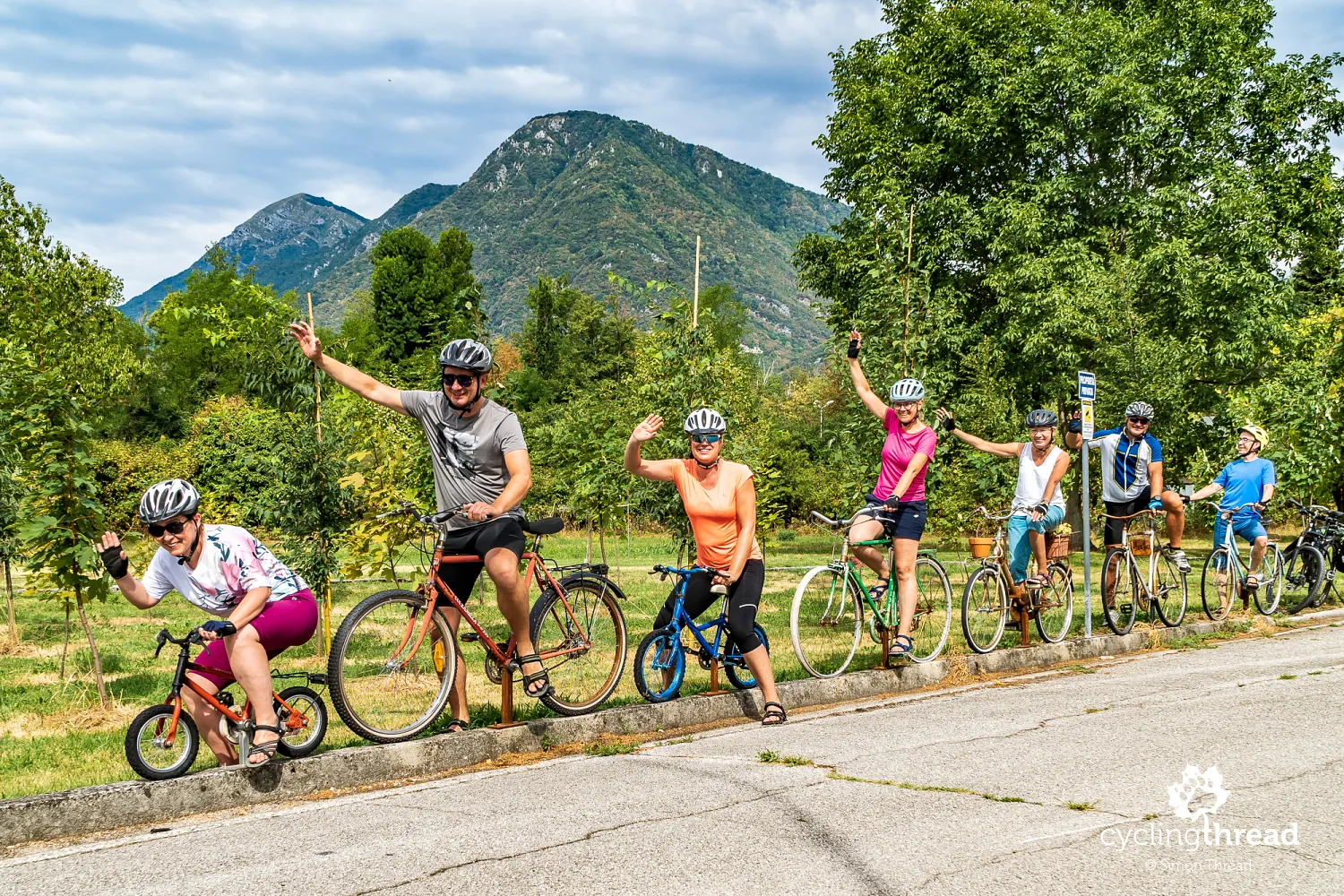 Cycling friends on the Alpe-Adria Route