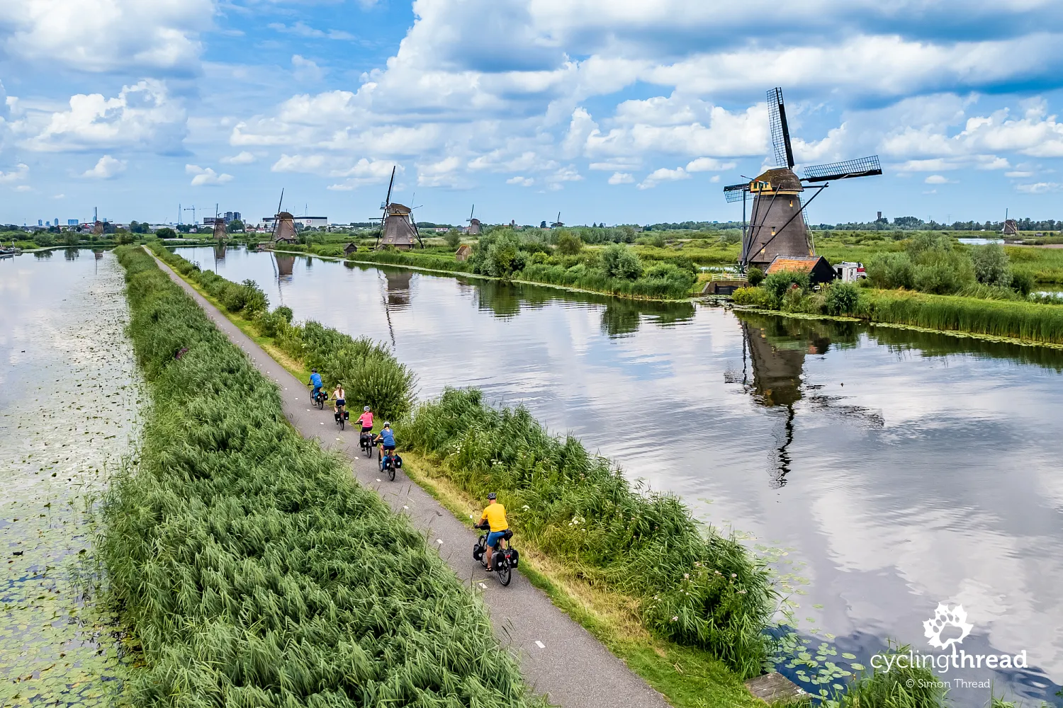 Cycling in Kinderkijk in the Netherlands