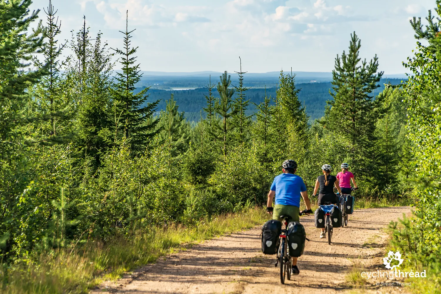 Cycling in Lapland, northern Finland