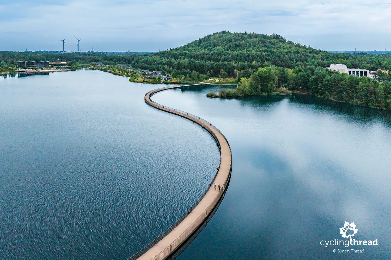 Cycling path on the water in Belgium