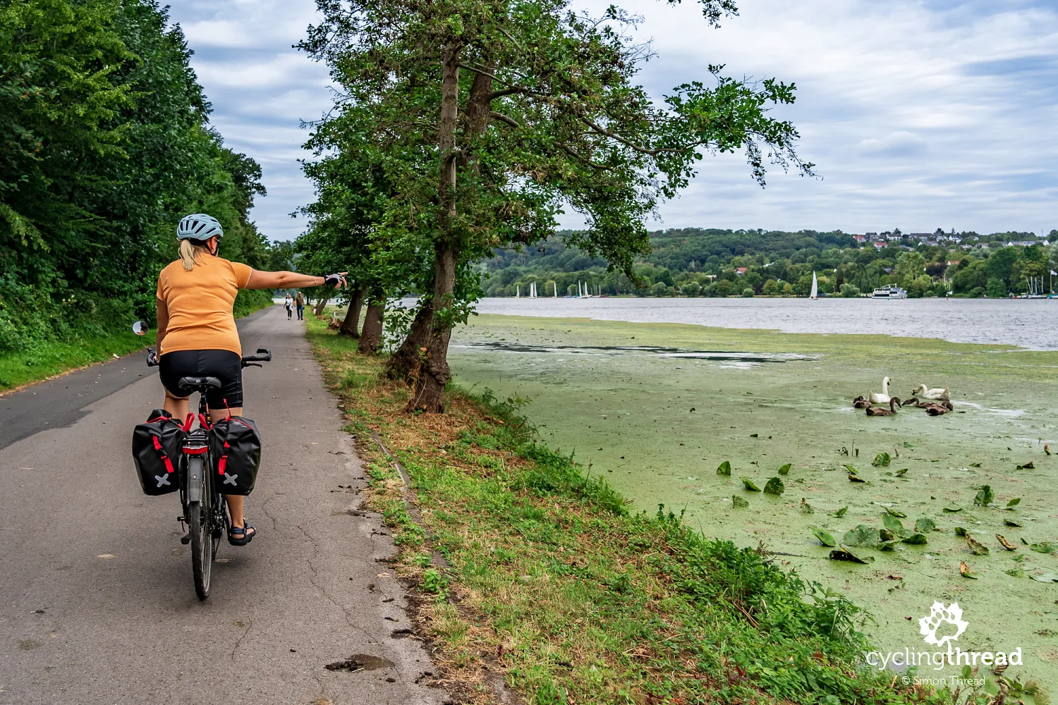 Cycling the Ruhr route near Essen