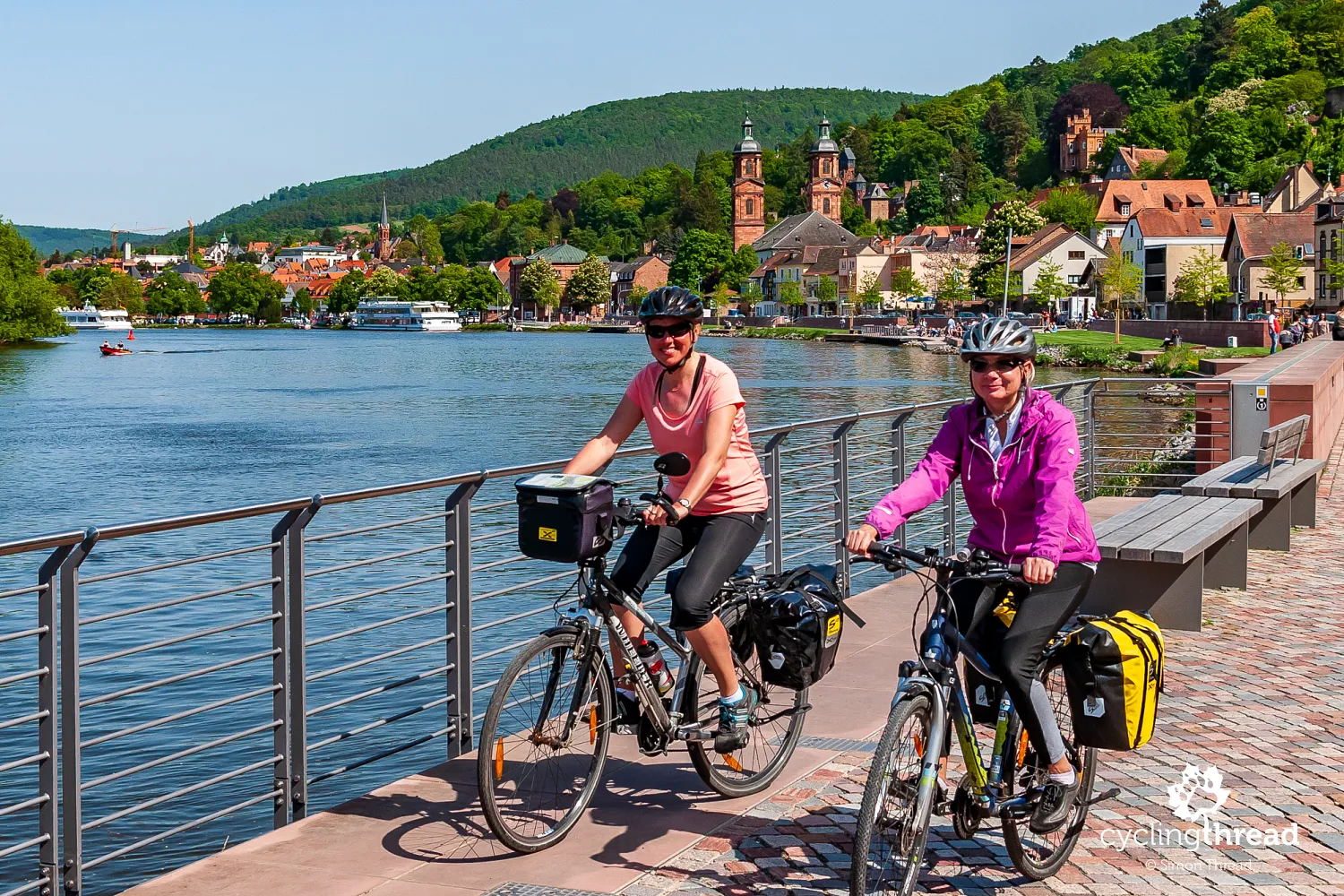 Cycling through Miltenberg along the Main