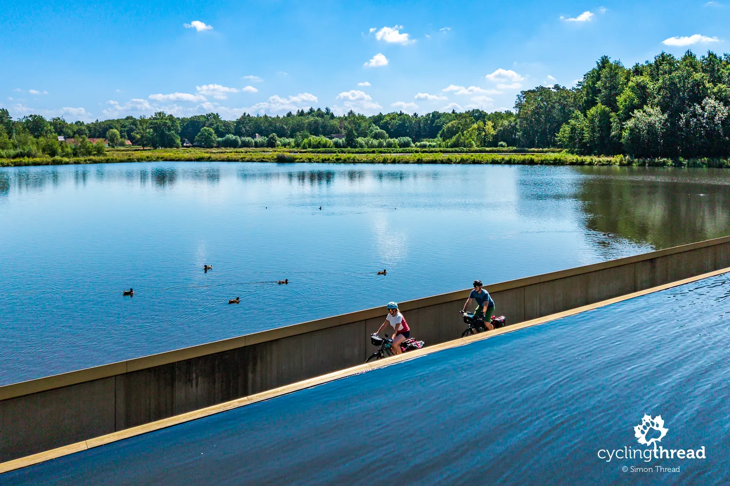 Cycling through the Water in Limburg