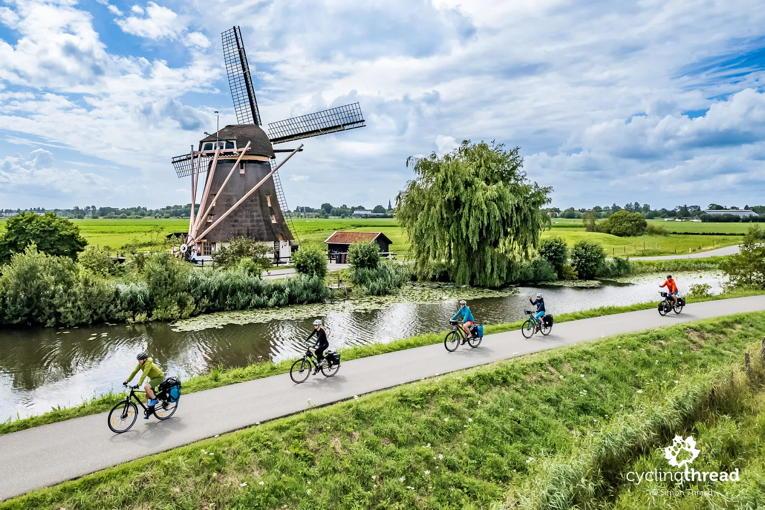 Cycling the Waterline Route near Amsterdam