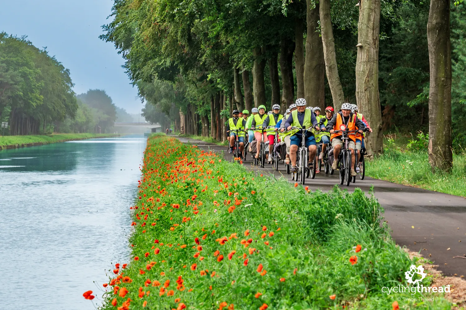 Cyclists on the Kempen Route in Limburg