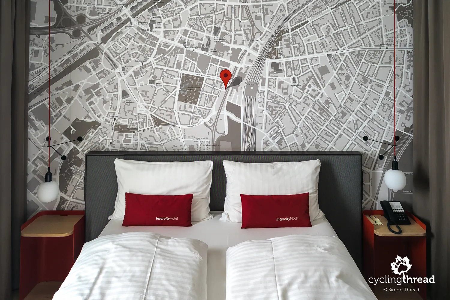 The design of a hotel room in Duisburg