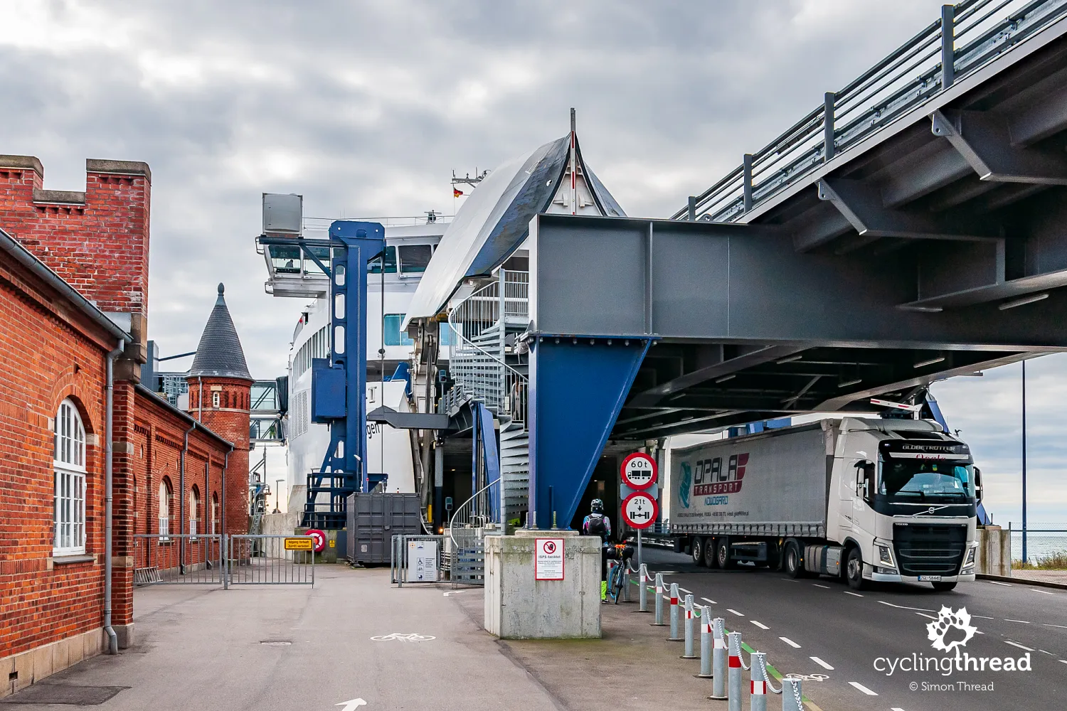 Disembarking from the Rostock-Gedser ferry