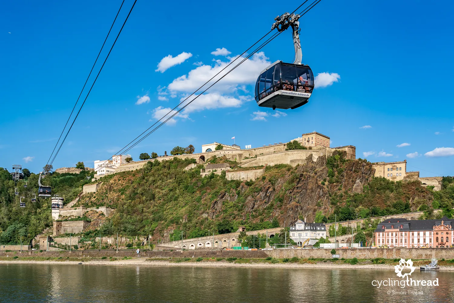 Ehrenbreitstein Fortress and the cable car in Koblenz