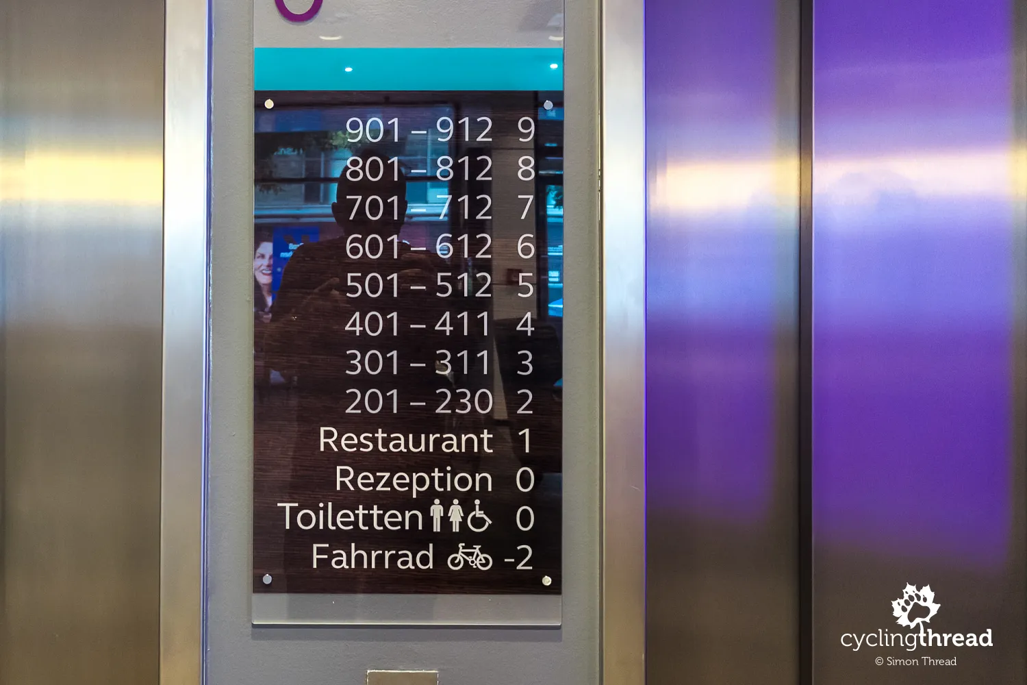 Elevator with a designated floor for bicycle storage