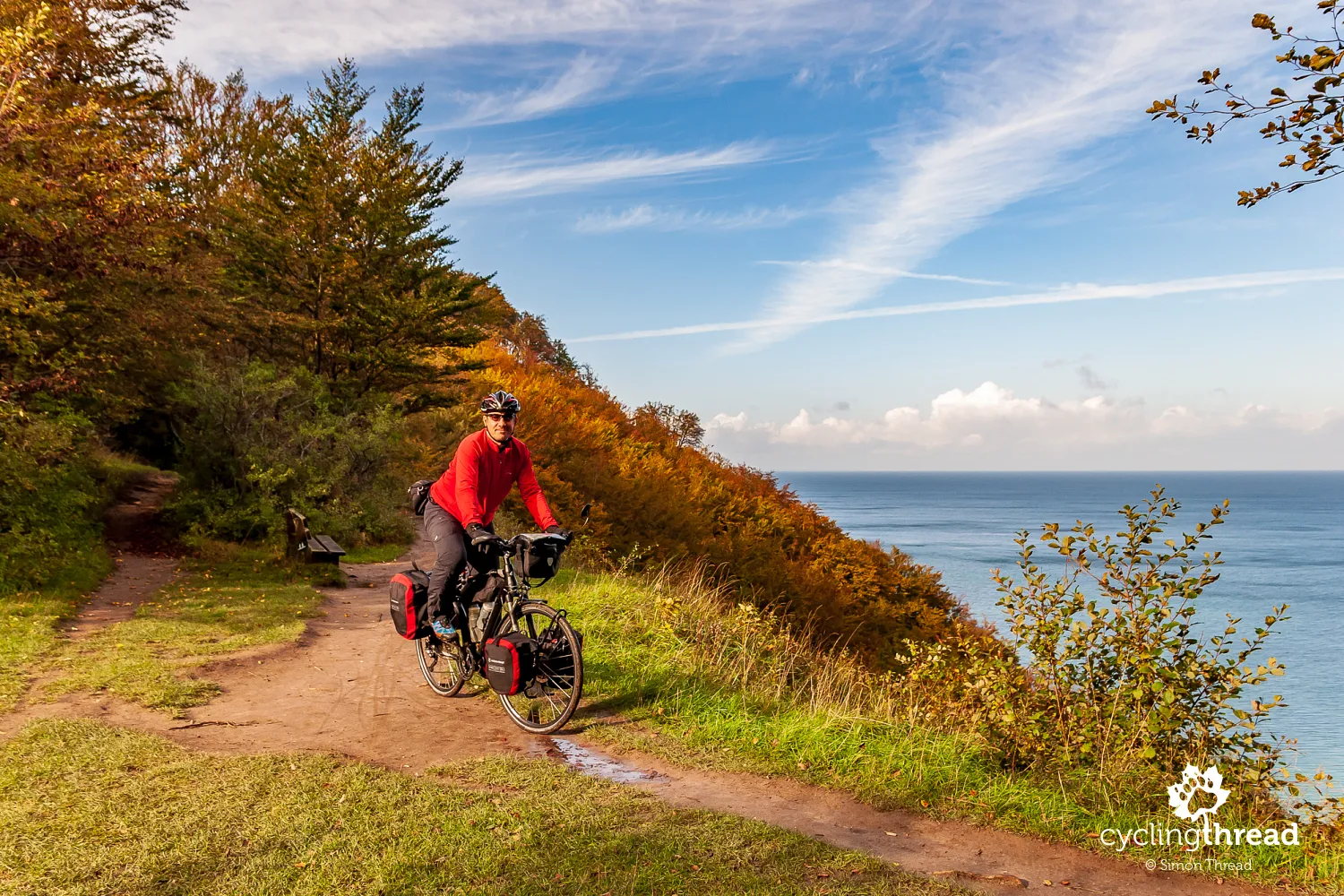 The EuroVelo 10 route along the Baltic Sea in Denmark