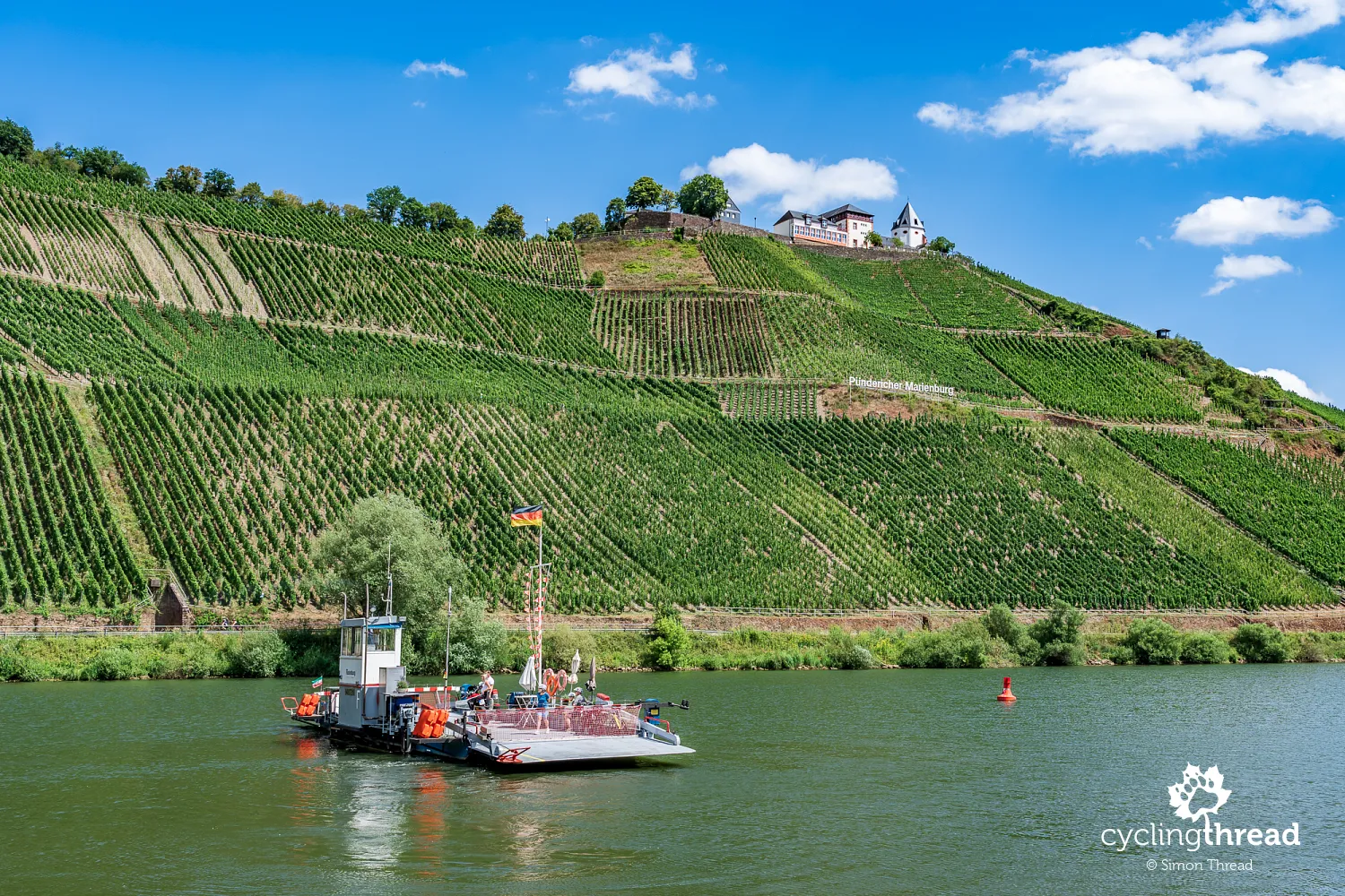 Ferry on the Moselle in Pünderich