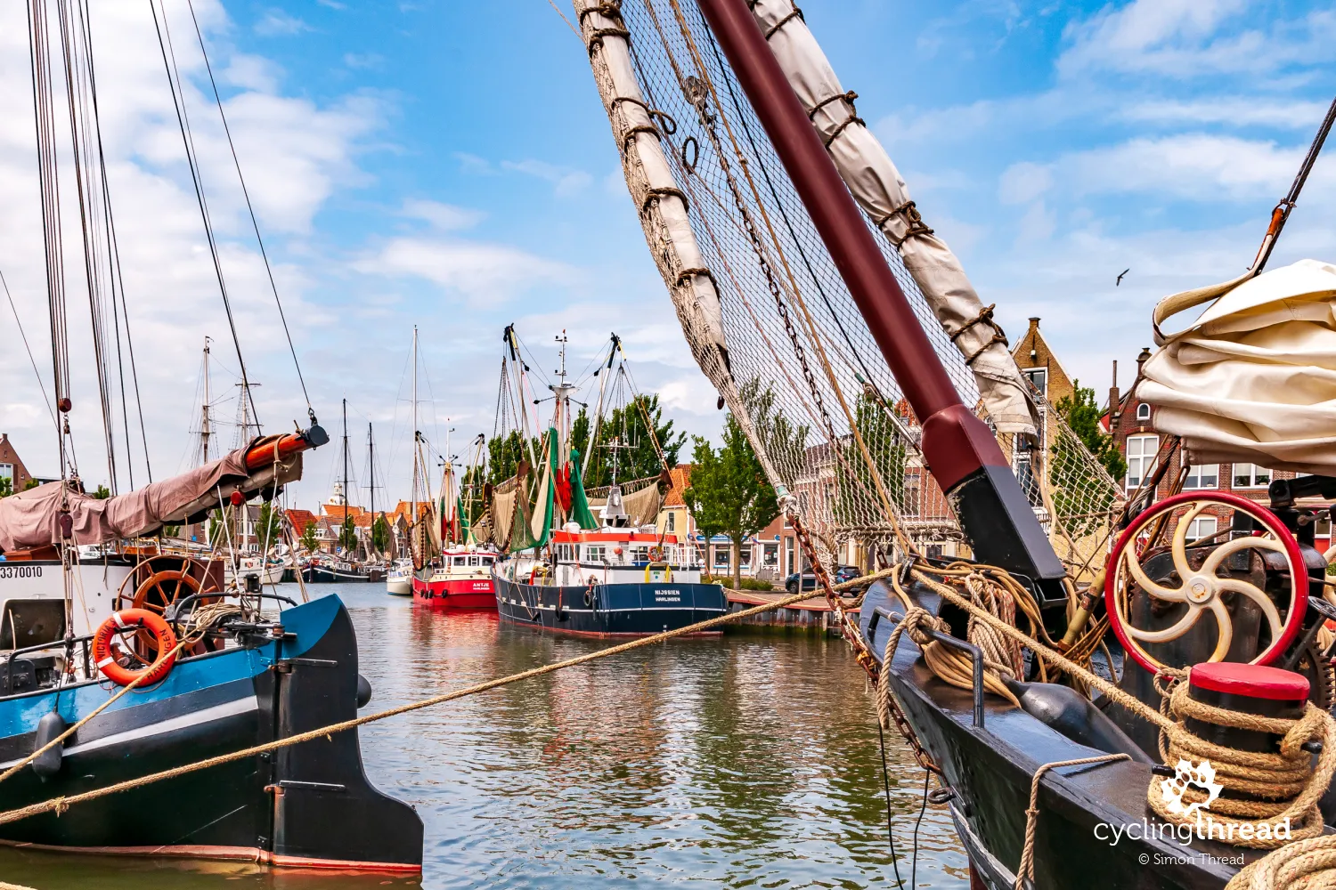 Fishing boats in the port of Harlingen