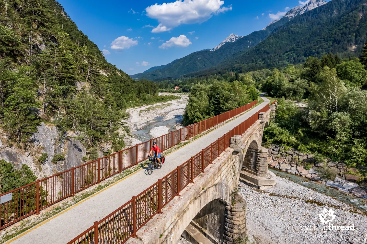 Former railway bridge on the Alpe-Adria route in Italy