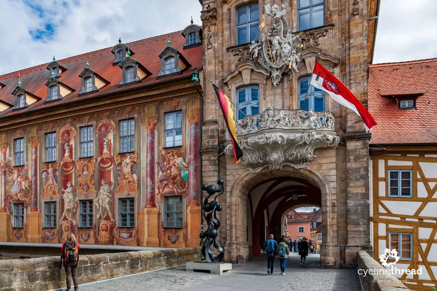 Franconian colors on Bamberg's town hall