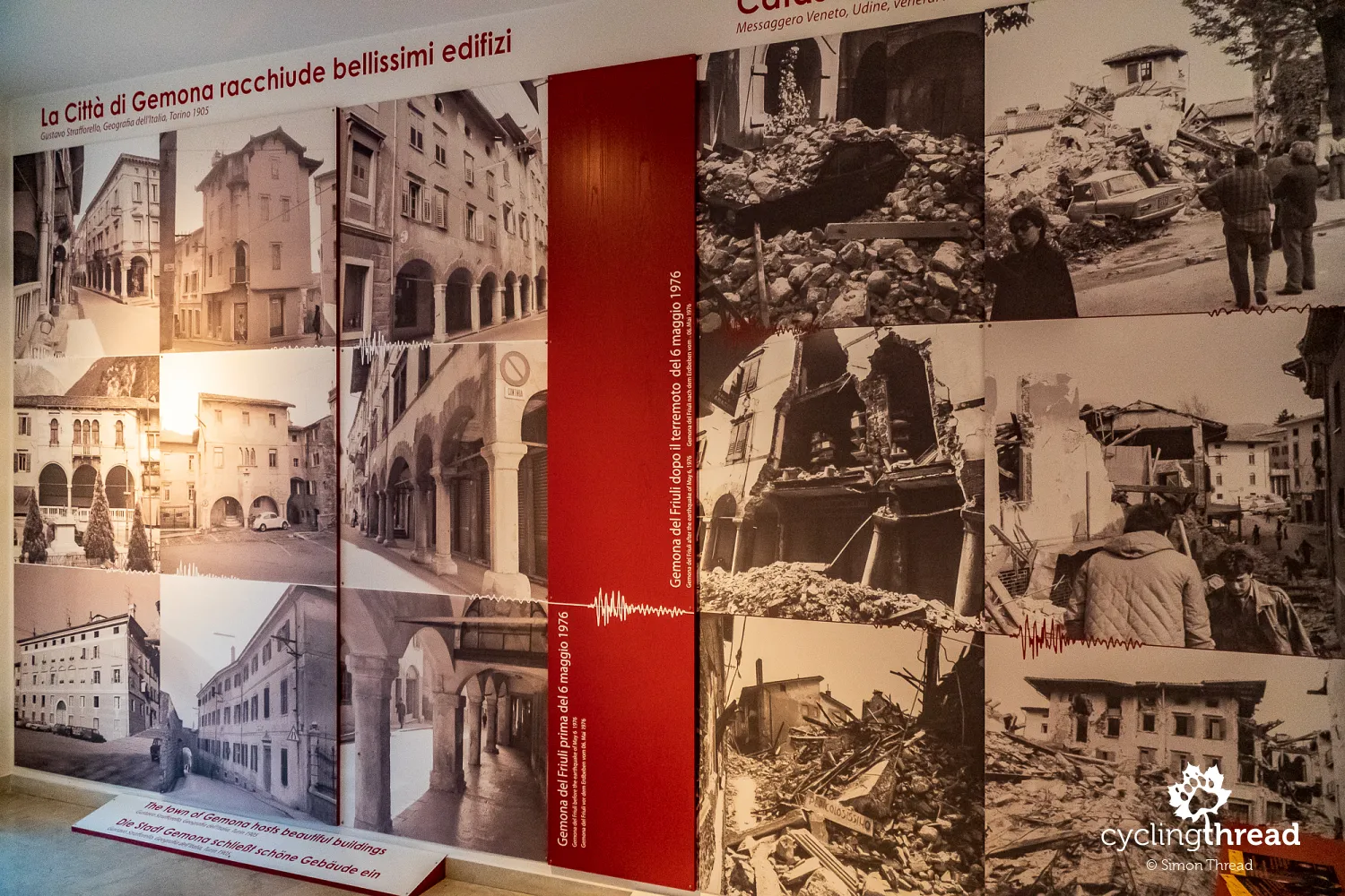 Gemona del Friuli before and after the earthquake