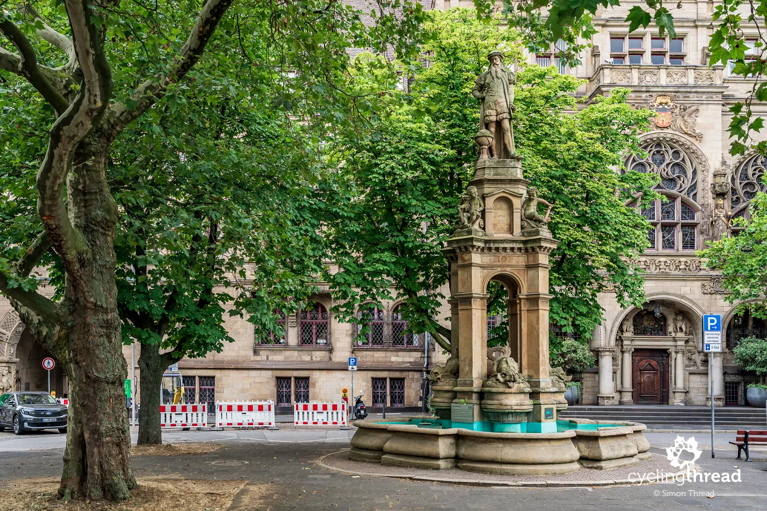 The Gerhard Mercator fountain in Duisburg