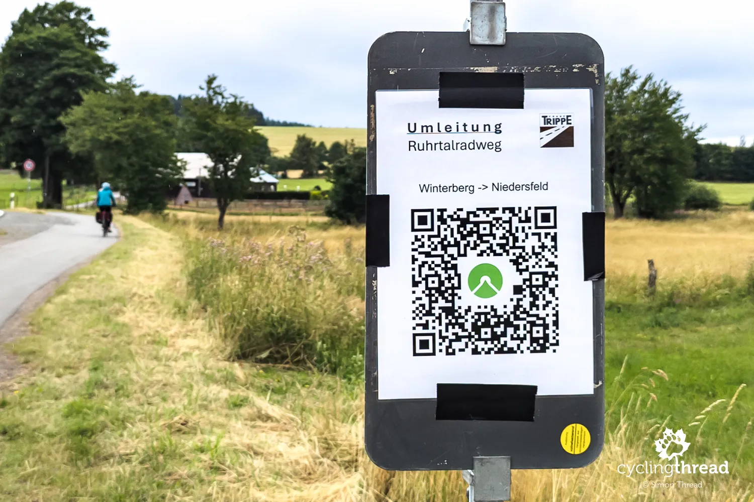 Information about a detour on the Ruhr route