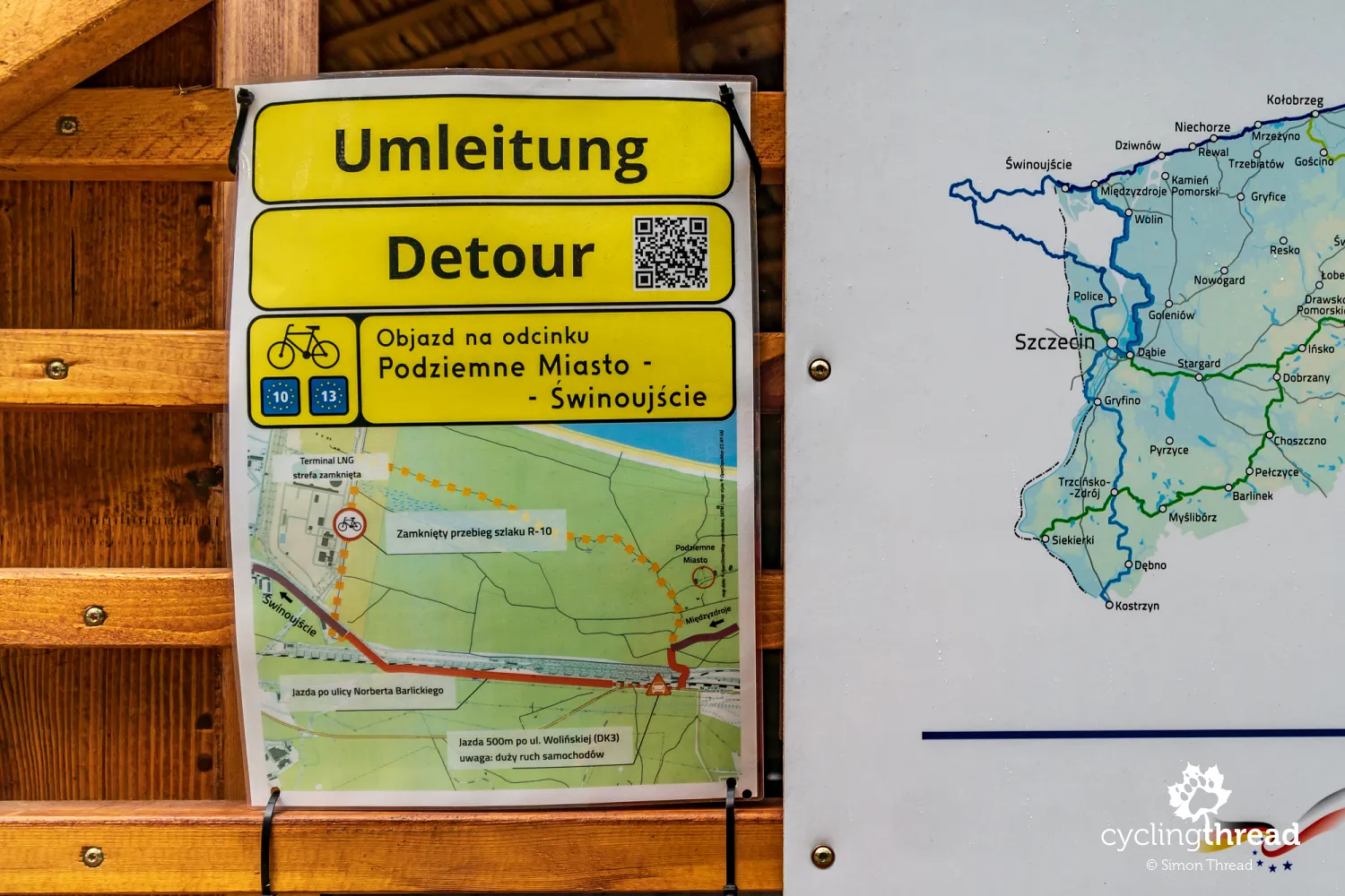Information about the detour on the Velo Baltica route