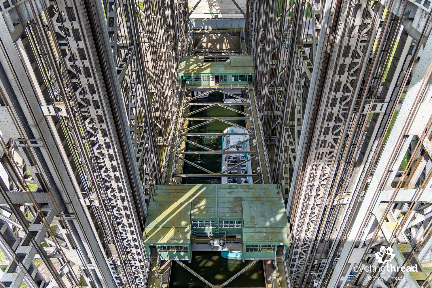 Inside the older ship lift in Niederfinow