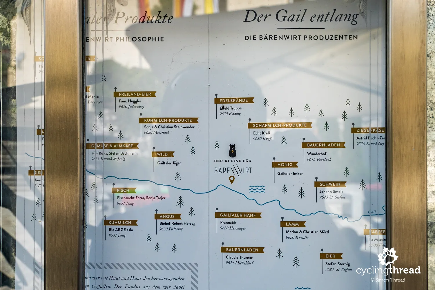 Map of Bärenwirt restaurant suppliers in Hermagor