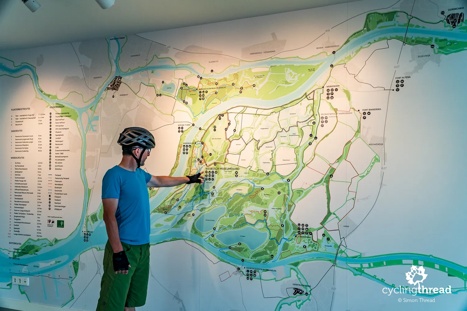 Map of De Biesbosch National Park