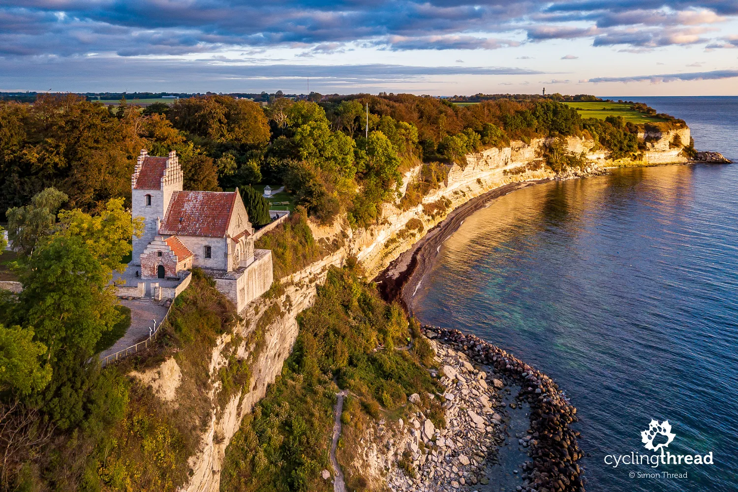 The old church in Højerup above the Stevns Klint cliffs