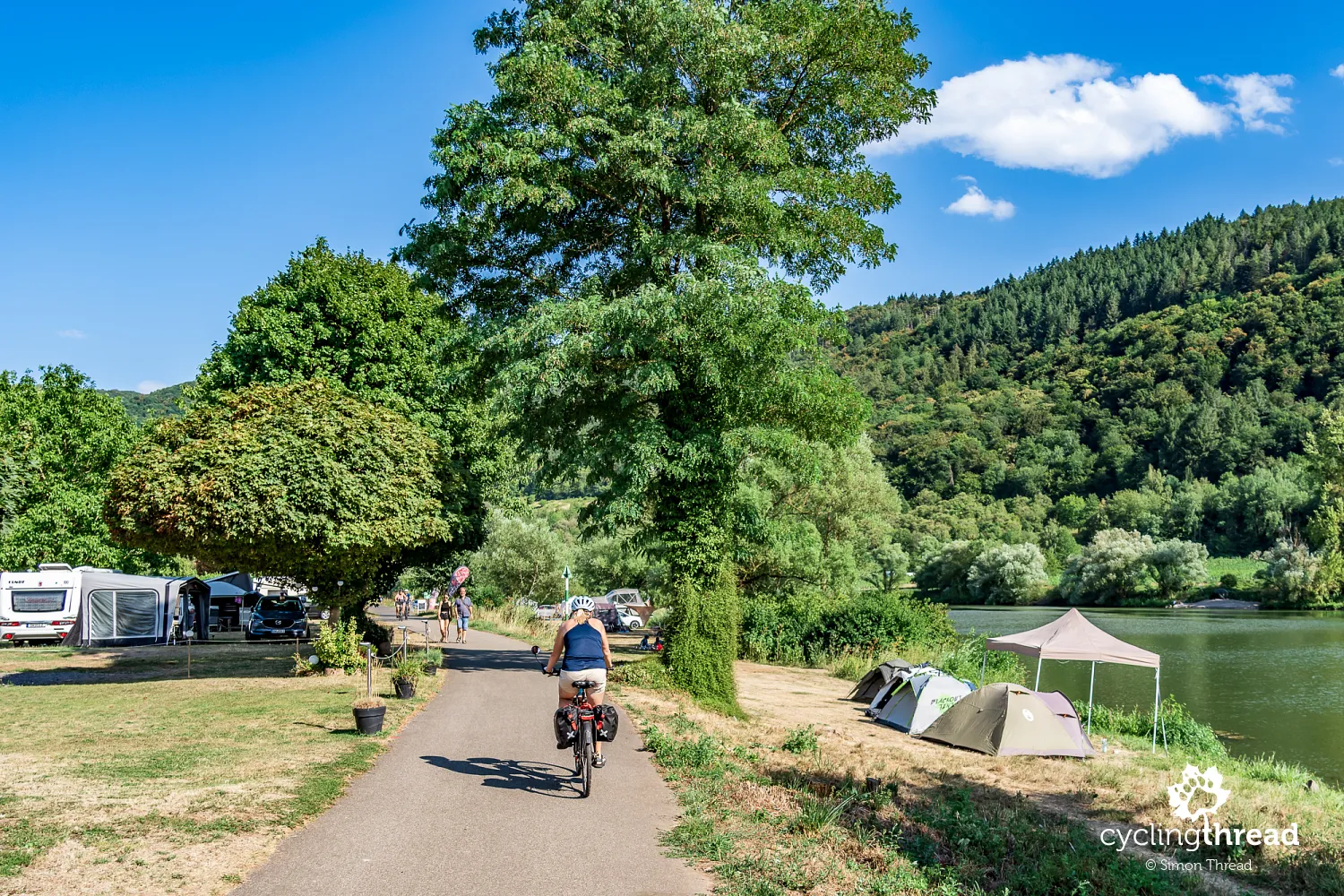 One of the campsites along the Moselle